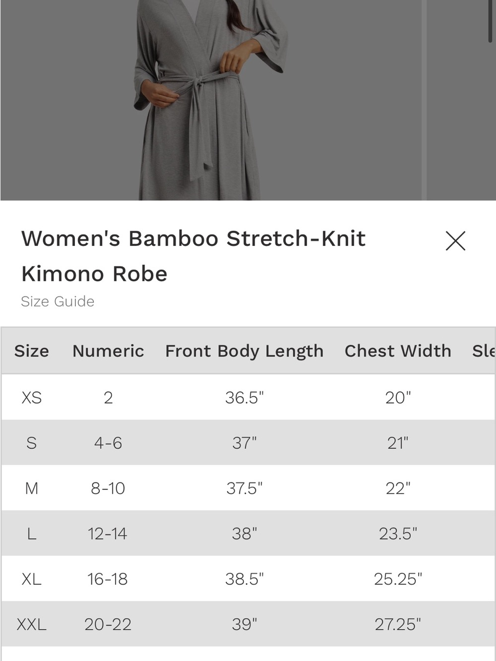 Cozy Earth Women's Bamboo Stretch-Knit Kimono Robe - Picture 4 of 4